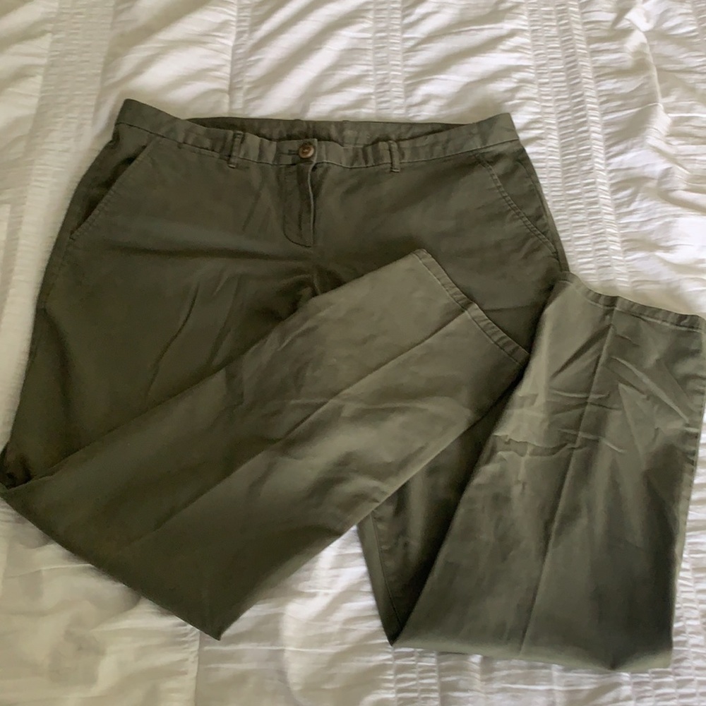 Khakis by Gap “broken-in-straight” women’s size 12 olive pants